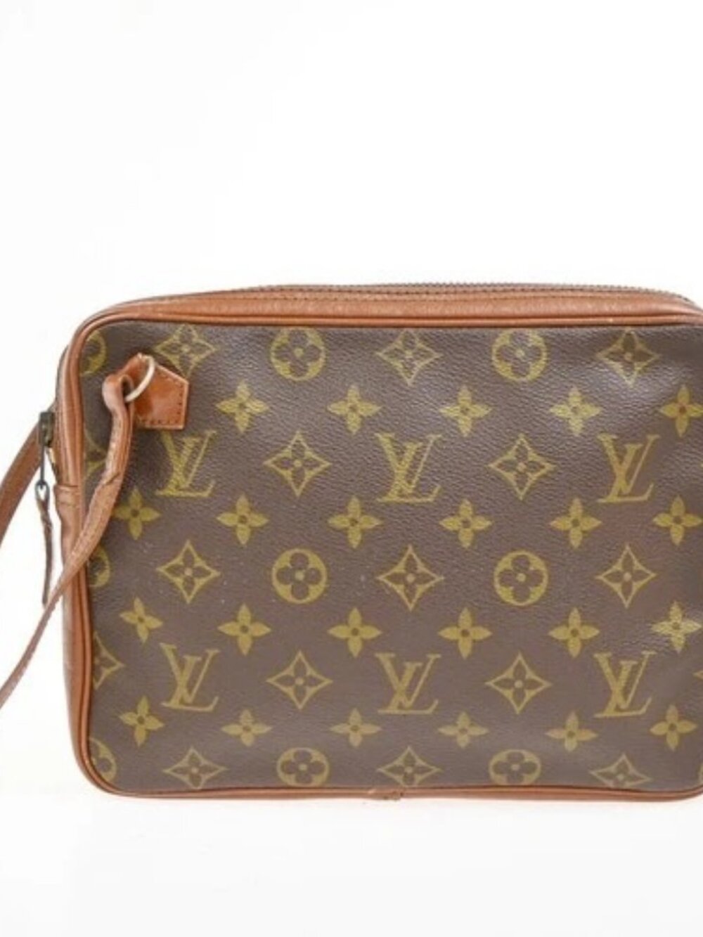 LOUIS VUITTON Logo Pochette Sports Clutch Hand Bag Monogram Leather BN 04KC585 - Picture 3 of 15